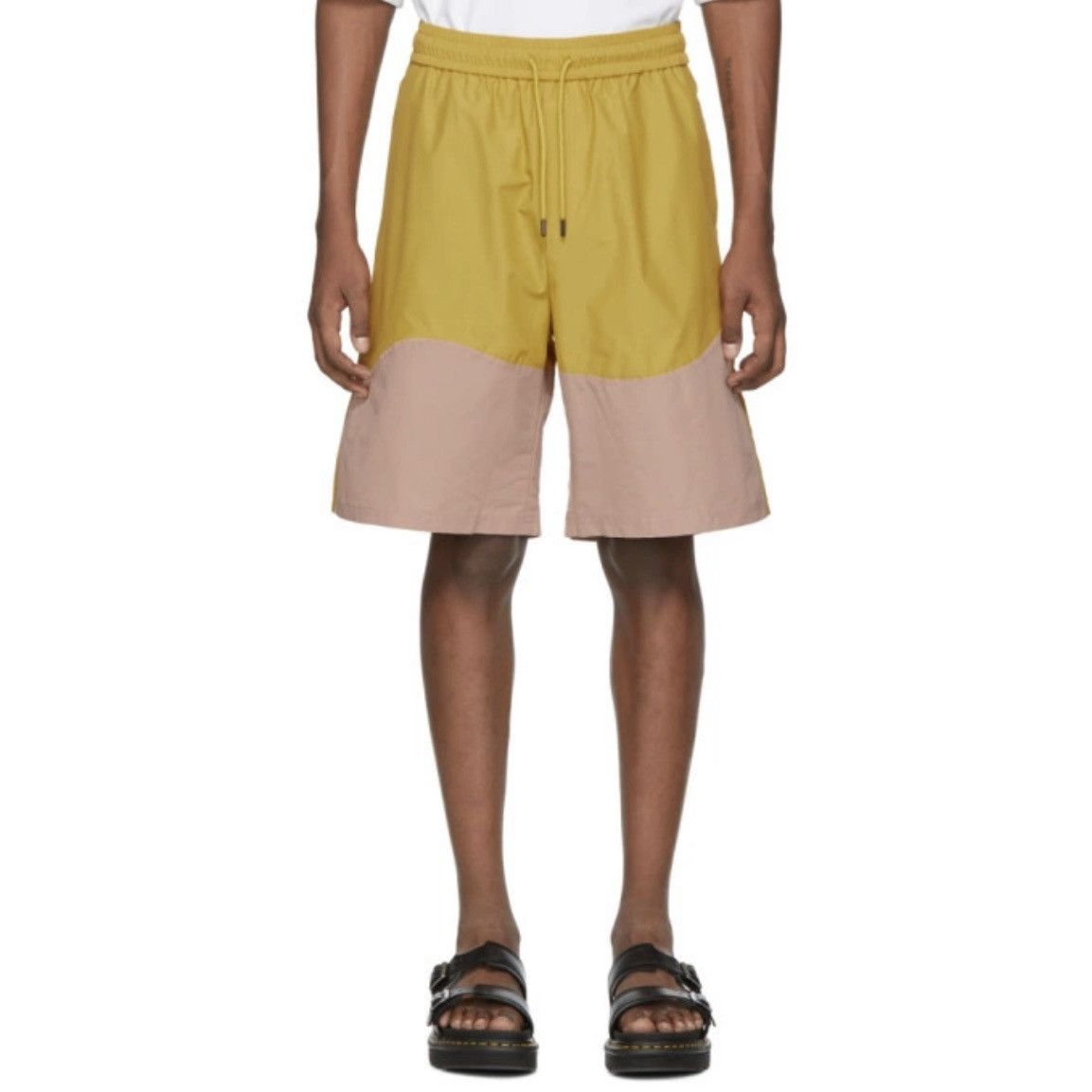 Pyer Moss Pyer Moss Yellow and Pink Wave Track Shorts Size US 31 - 9 Thumbnail