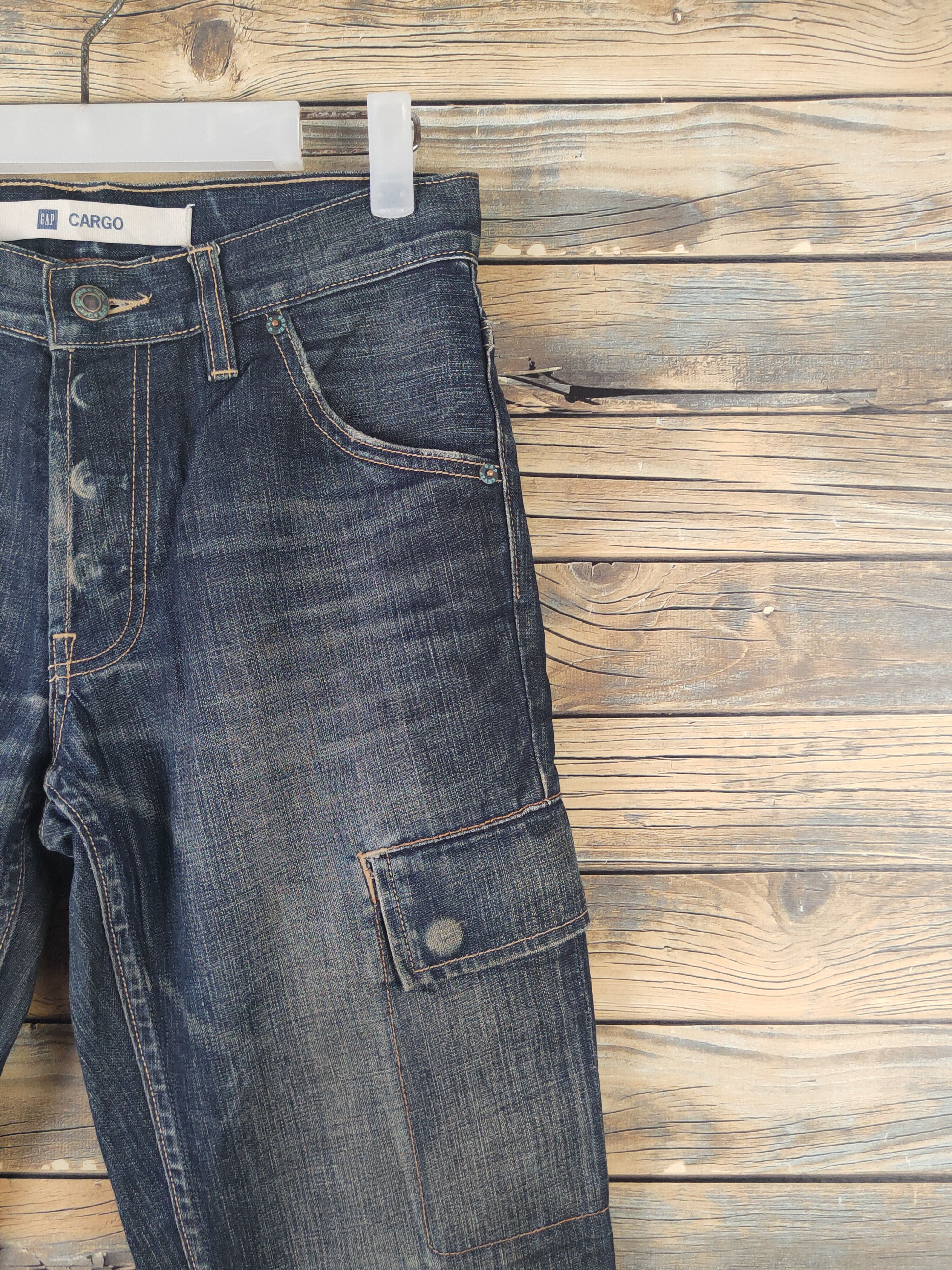 Gap DL Gap Dark Blue Distressed Ripped Jeans #1861 Size US 29 - 5 Thumbnail