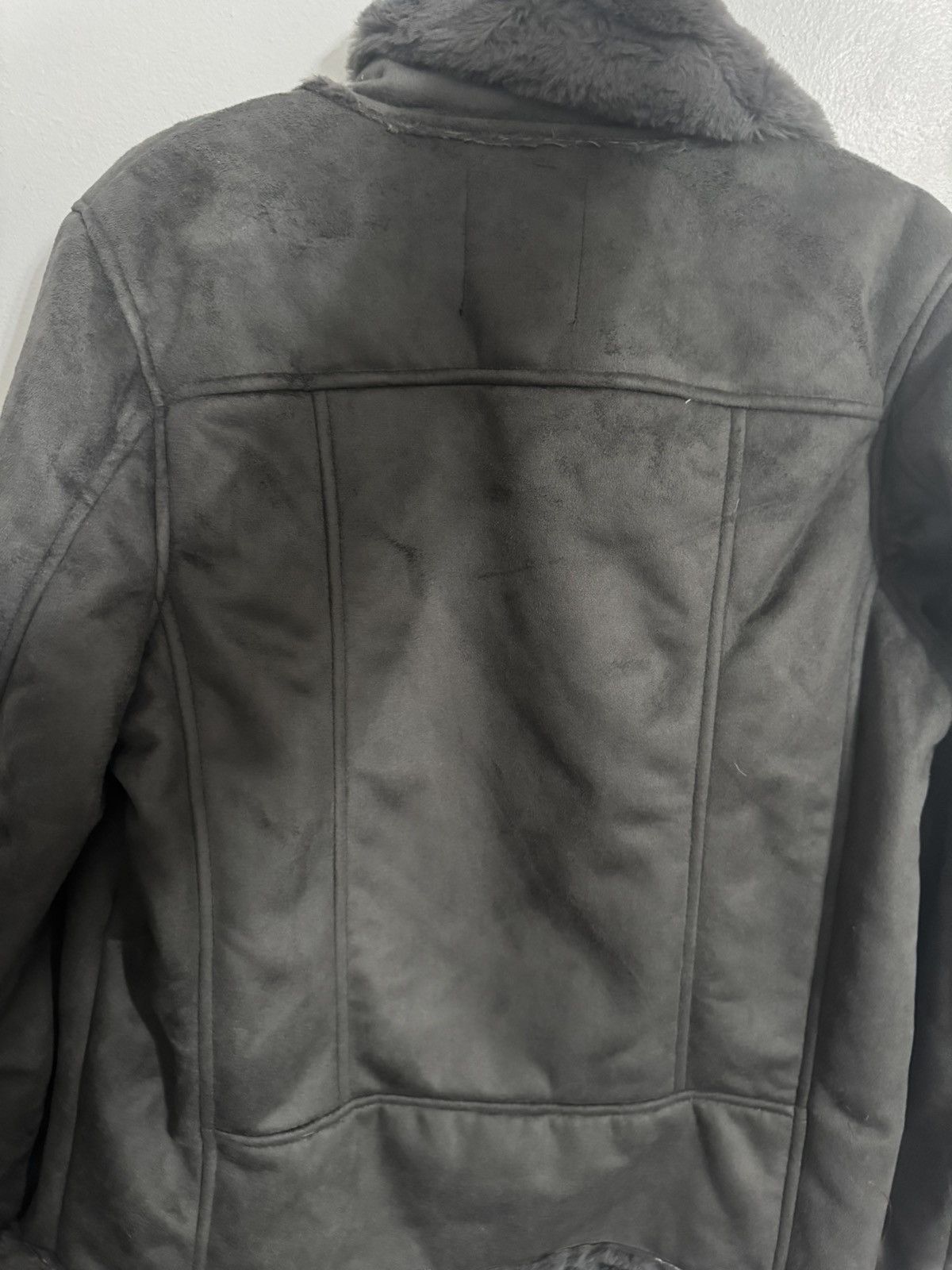 Boohoo Grey Jacket with Faux Collar Size US S / EU 44-46 / 1 - 2 Thumbnail