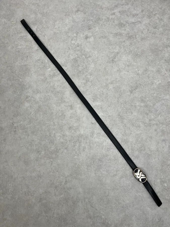 Yves Saint Laurent FW2003 Yves Saint Laurent Small YSL Buckle Black Leather Belt Size ONE SIZE - 10 Thumbnail