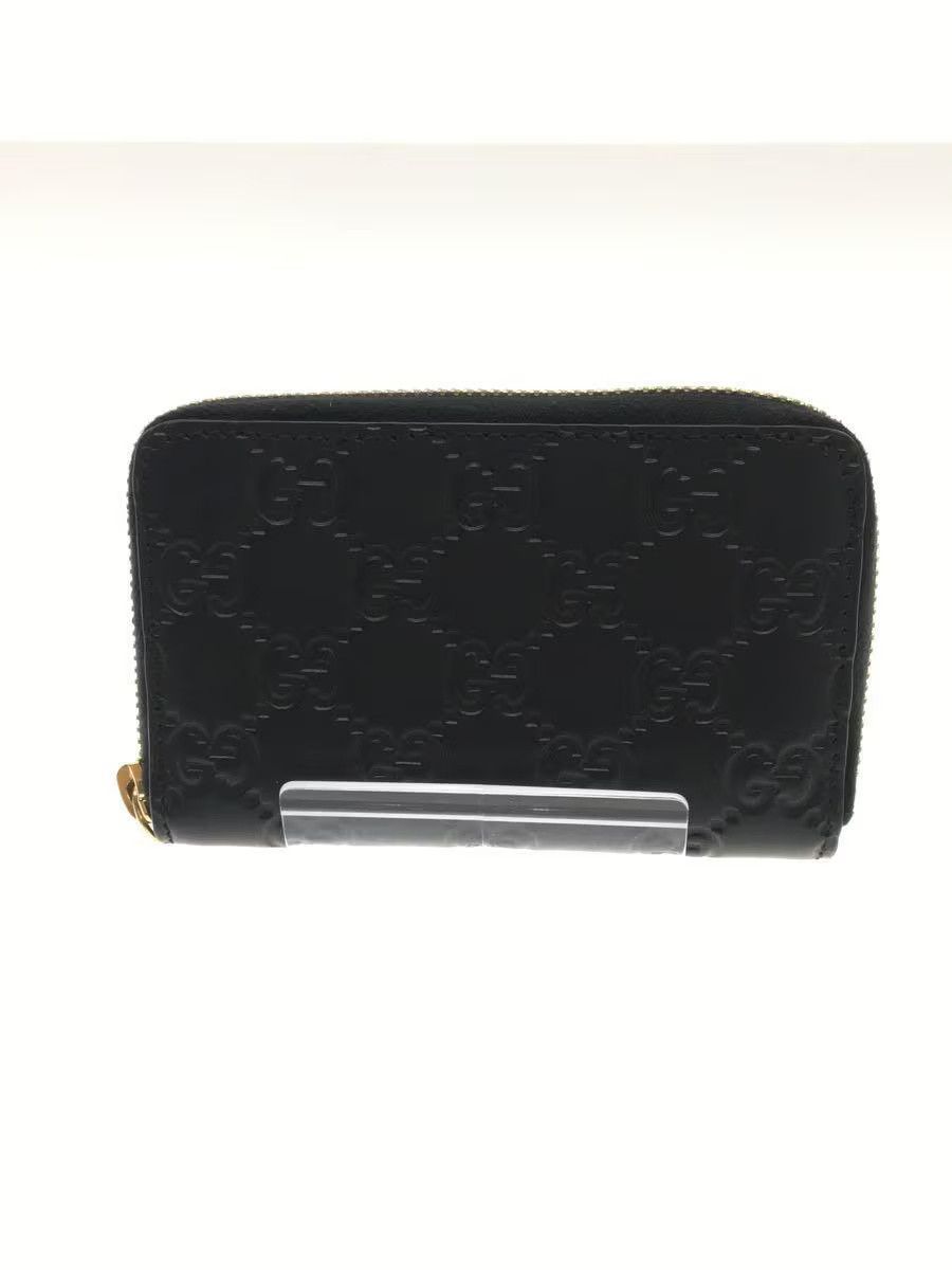 Gucci Gucci Leather Monogram Card Case Black Size ONE SIZE - 1 Thumbnail