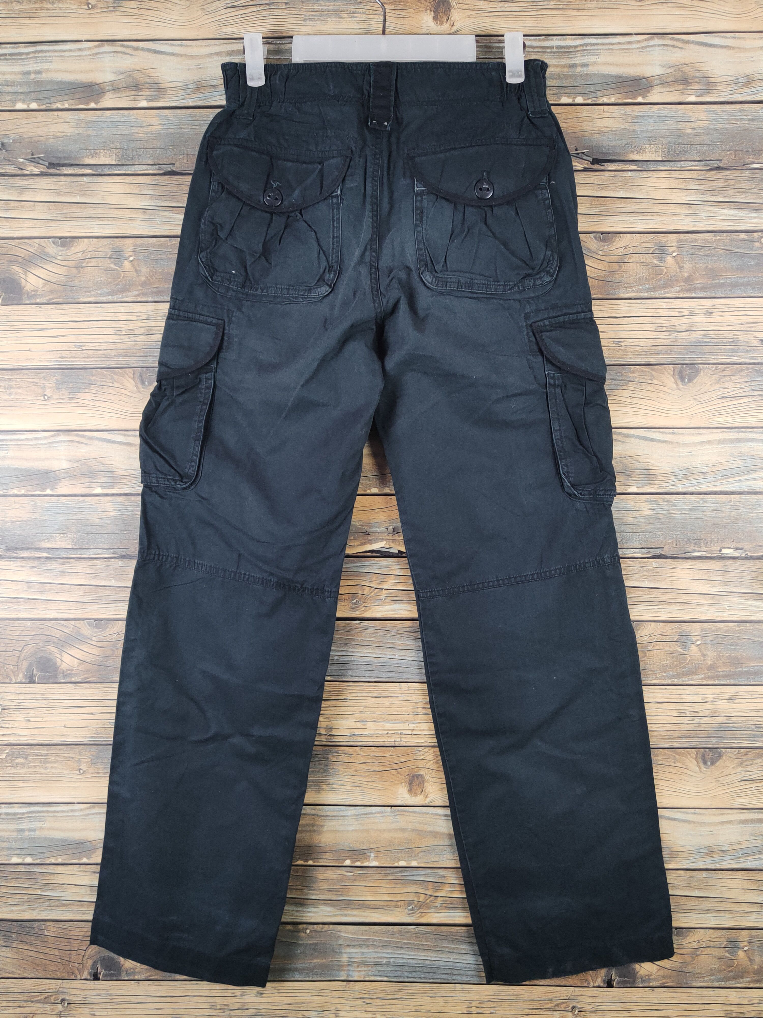 Japanese Brand DL Design United Black Multipocket Cargo Pants #1339 Size US 27 - 8 Thumbnail