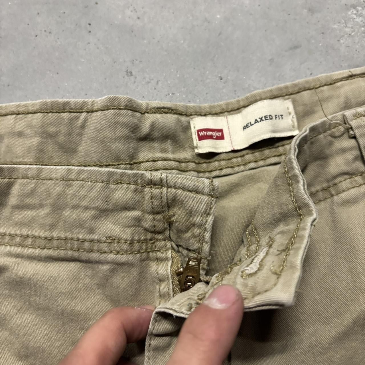 Japanese Brand × Vintage Crazy Vintage Y2K/2000s Baggy Khaki Skater Style Cargo Pants! Size US 38 / EU 54 - 7 Thumbnail
