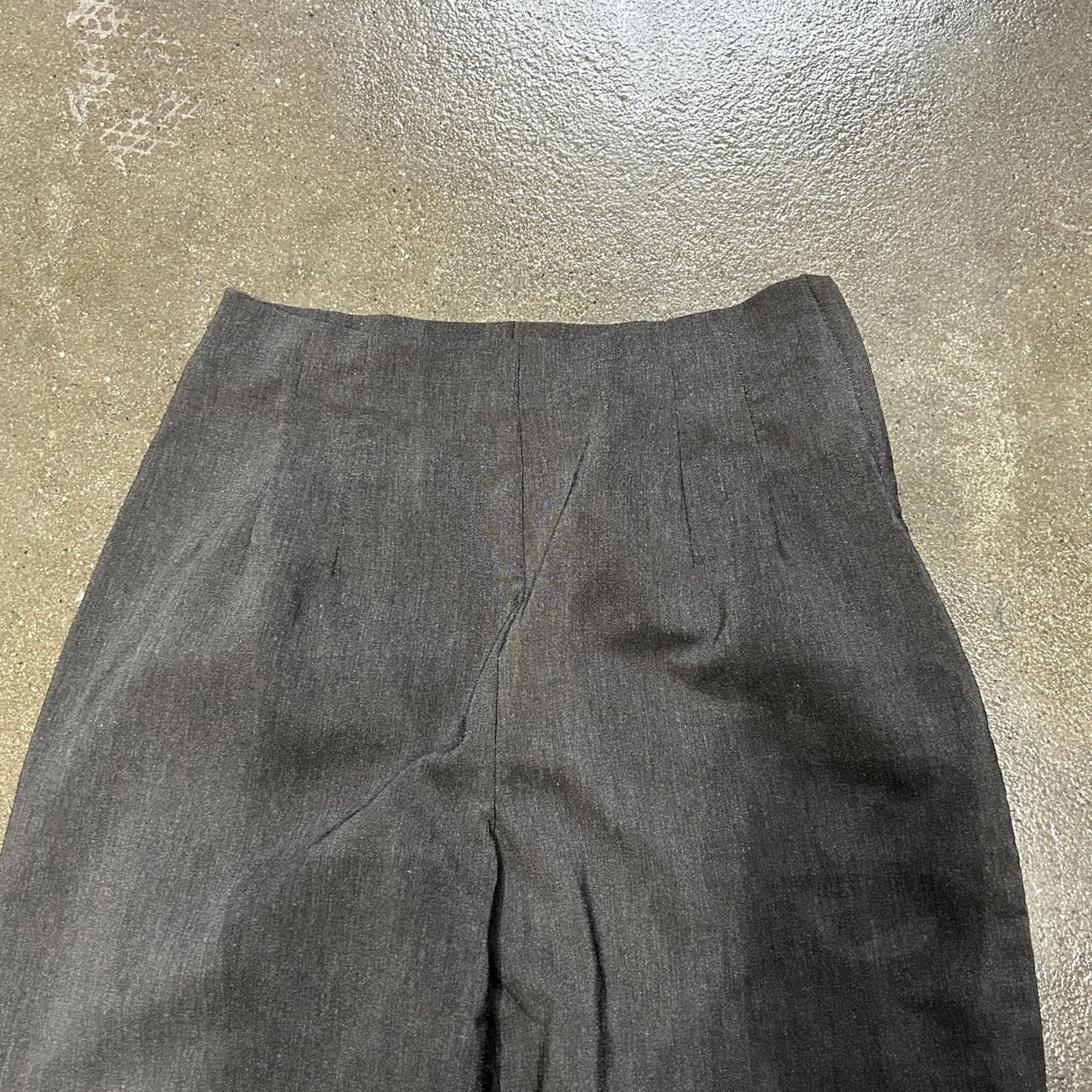 Vintage Fashion Bug Petite Womens 8P Gray Pants Dress Slacks Straight Leg Career Work Size 30" / US 8 / IT 44 - 2 Thumbnail