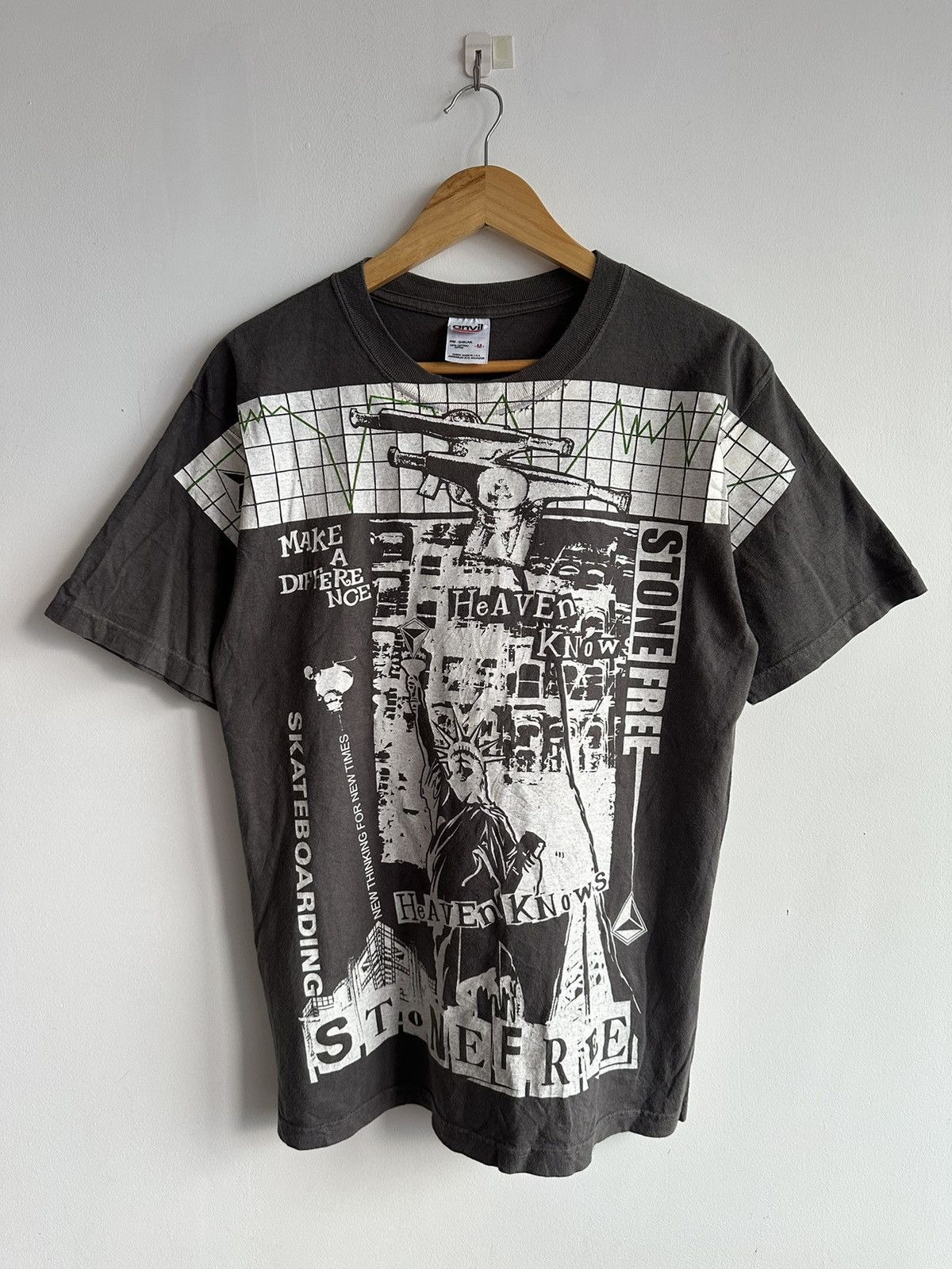 Thrasher × Vintage Vintage Stone Free Skateboard Punk Trash USA RARE TEE Size US M / EU 48-50 / 2 - 1 Thumbnail