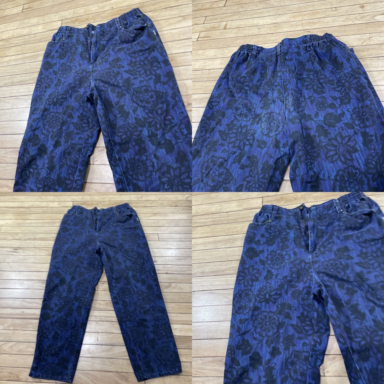 Vintage VINTAGE BLASS SPORT Pants Women 16 High Waist Floral Paisley Blue 90s Vintage Straight 32x30 Women's Pants Size 38" / US 16 / IT 52 - 10 Thumbnail