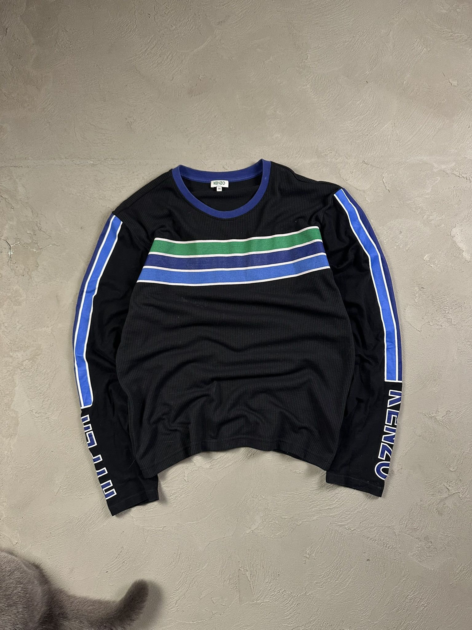 Kenzo Kenzo Paris Logo Longsleeve Stripped T-shirt Size US M / EU 48-50 / 2 - 1 Thumbnail
