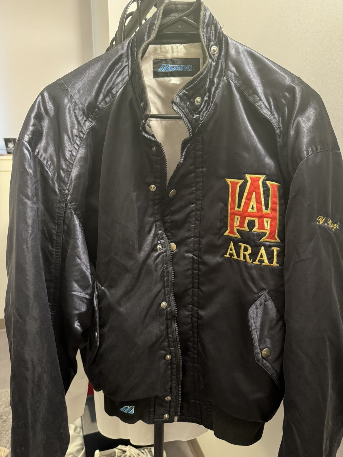 Mizuno “ARAI” Y. Mogi Vintage Japanese Mizuno Leather Bomber Size US S / EU 44-46 / 1 - 1 Thumbnail