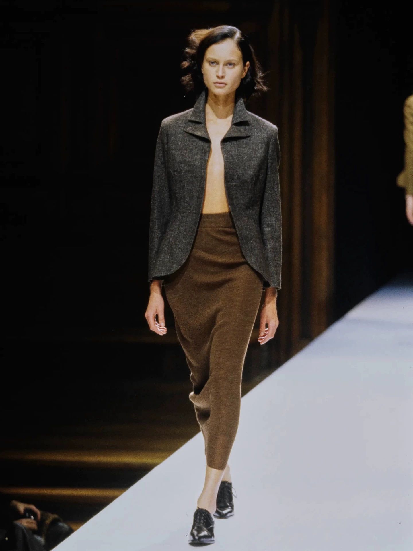 Yohji Yamamoto Yohji Yamamoto 98aw Archive Minimal Lapel Wool-Linen Jkt Women's Size XS / US 0-2 / IT 36-38 - 1 Thumbnail
