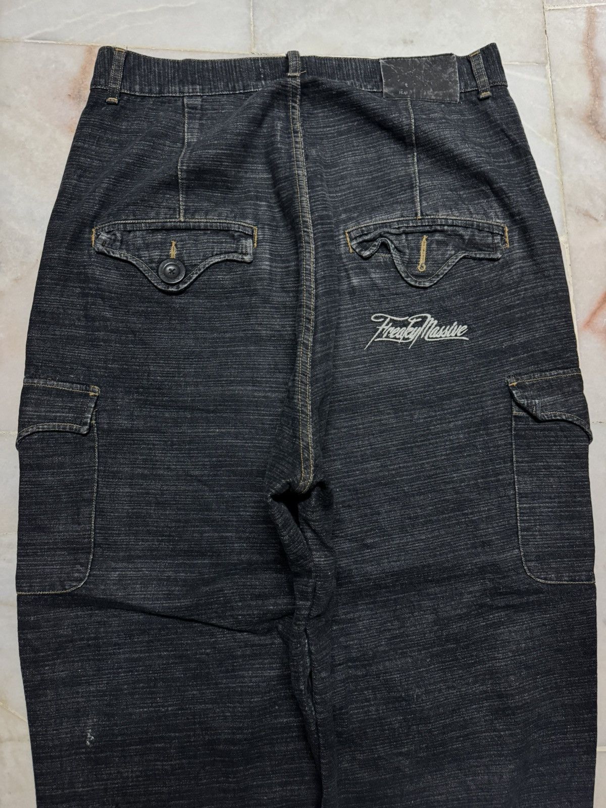 JNCO 💥INSANE BAGGY💥FREAKY F-R808 SUPER BAGGY CARGO HIP-HOP STYLE Size US 33 - 16 Thumbnail