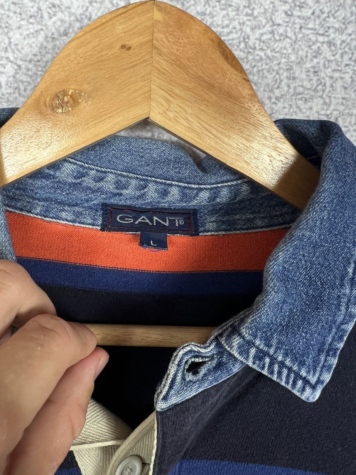 Gant Vintage Gant USA Striped Rugby Shirt Y2K Longsleeve Size US L / EU 52-54 / 3 - 3 Thumbnail
