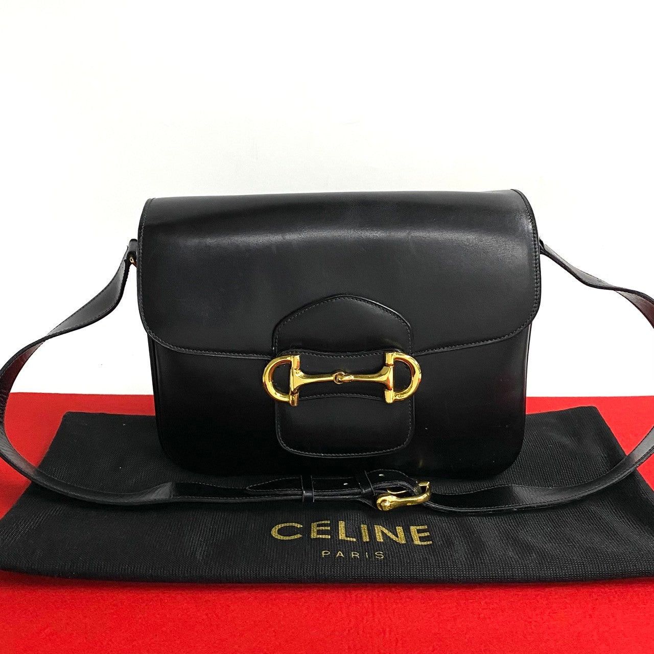 Celine Celine Shoulder Bag Black Leather Size ONE SIZE - 1 Thumbnail