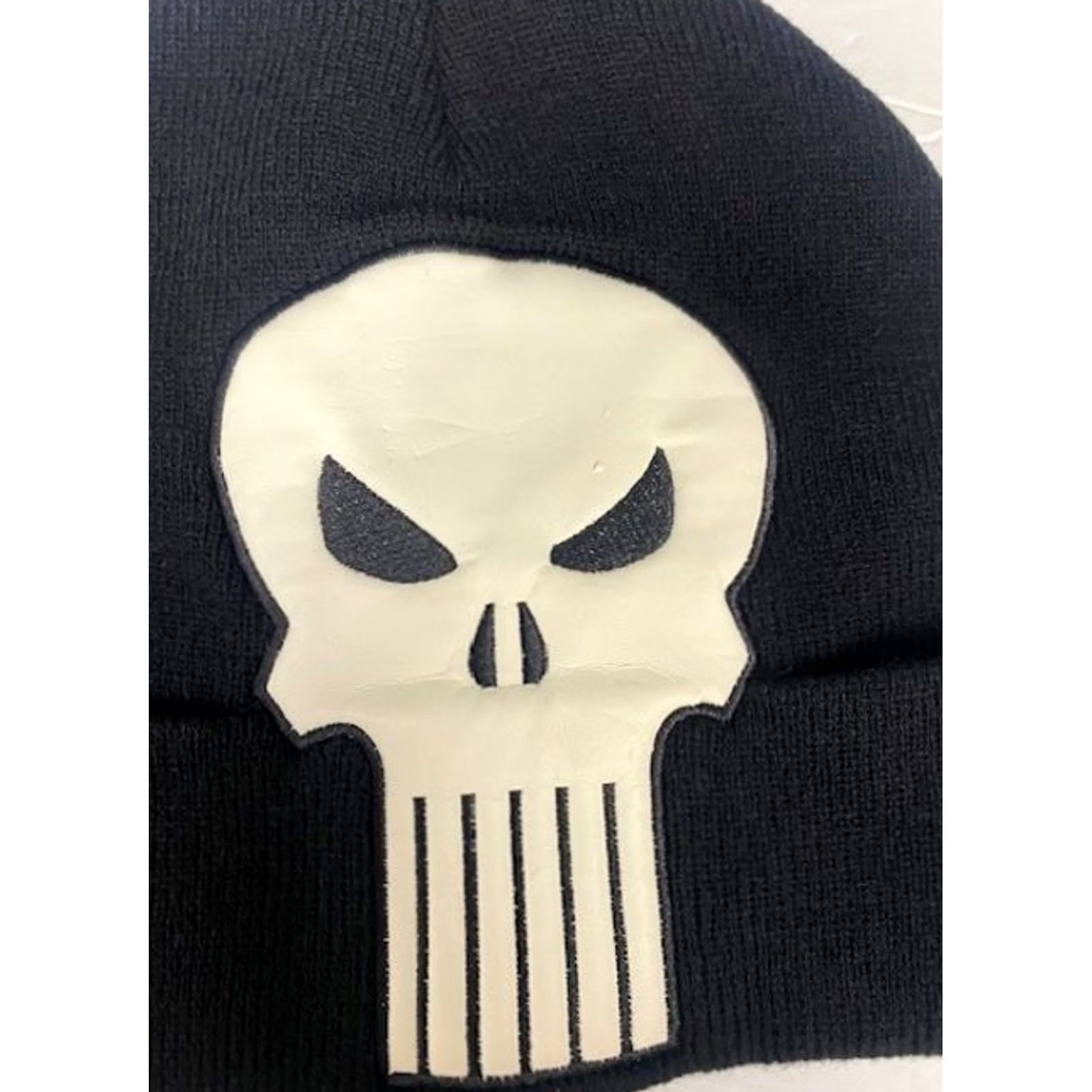 Vintage Marvel The Punisher Skull Beanie Hat, Black One Size, Knit Winter Cap, Beanie, Skull, Marvel, Men & Women, Casual, Winter, XS? Size ONE SIZE - 2 Thumbnail