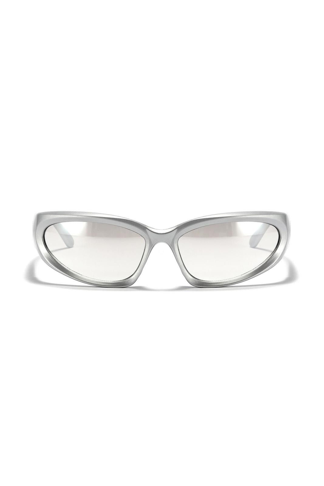 Japanese Brand Vtg Vintage Y2k Futuristic Sliver Sunglasses Unisex OS Size ONE SIZE - 2 Thumbnail