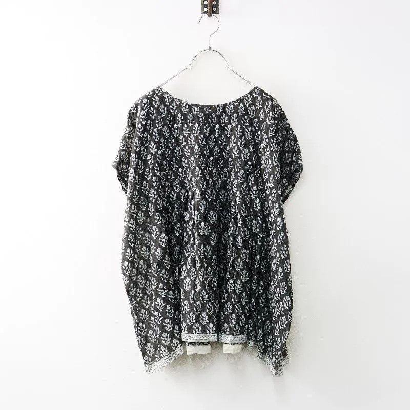 Maison Kitsune Maison de Soil Gray Floral Blouse Size S / US 4 / IT 40 - 1 Thumbnail
