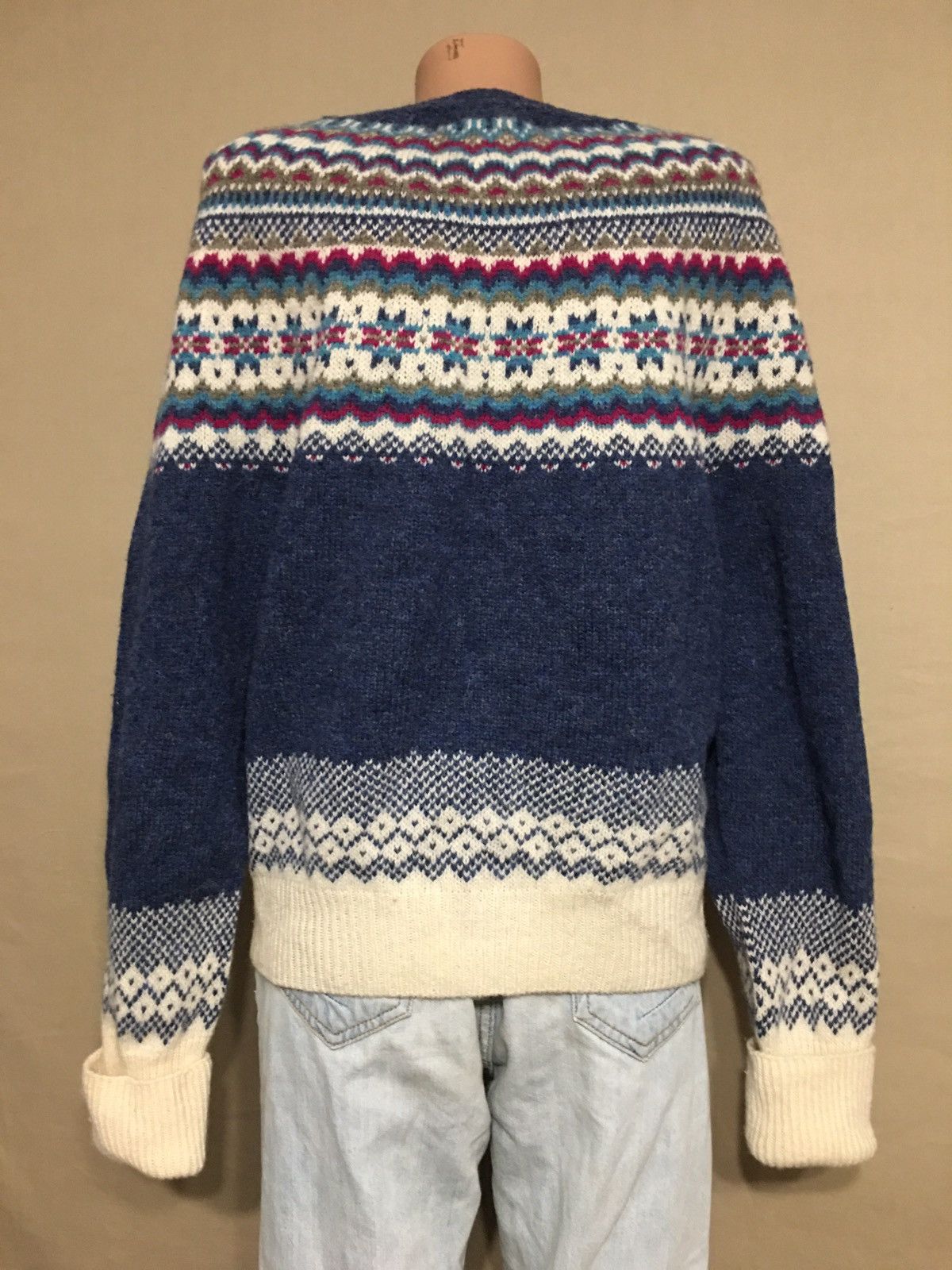 Harley of Scotland Harley of Scotland Fair Isle Pure New Wool Sweater Size L Size L / US 10 / IT 46 - 6 Thumbnail