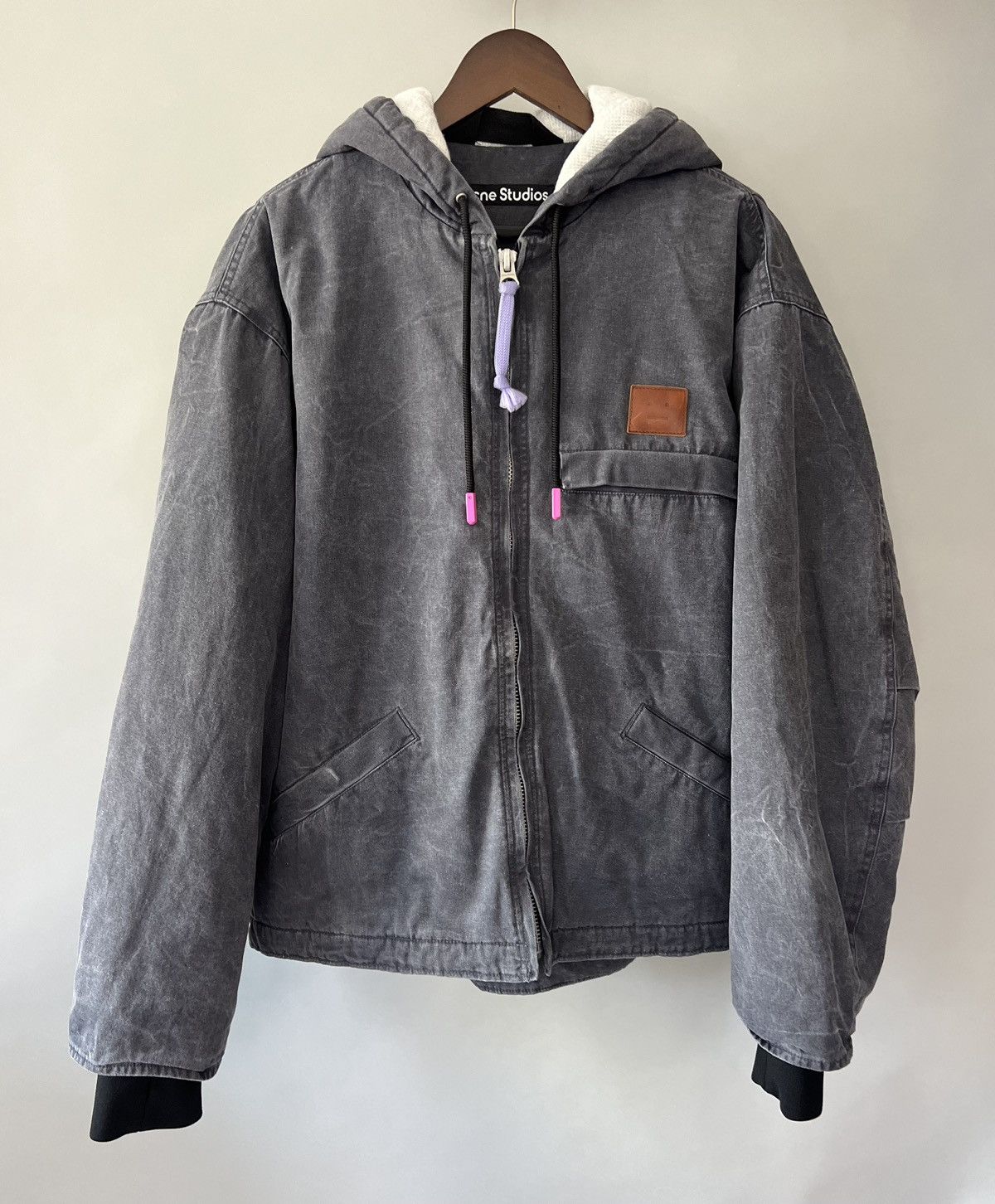 Acne Studios Acne Studios Grey Crinkled Fade Jacket | Grailed Acne Studios Acne Studios Grey Crinkled Fade Jacket | Grailed