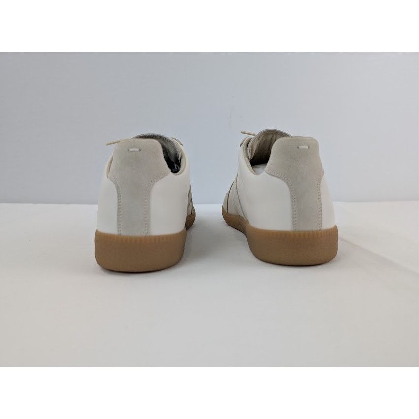 Maison Margiela o1rshd1 Leather Replica Sneaker in White / Grey Size US 12 / EU 45 - 11 Thumbnail