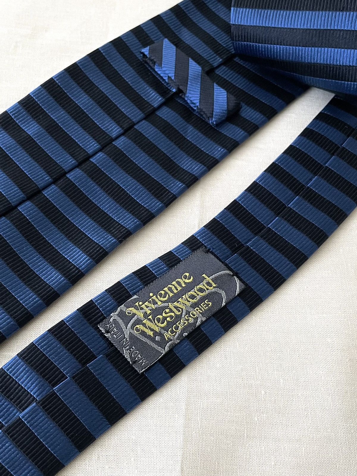 Vivienne Westwood Vivienne Westwood Blue Stripes Silk Necktie Size ONE SIZE - 4 Thumbnail