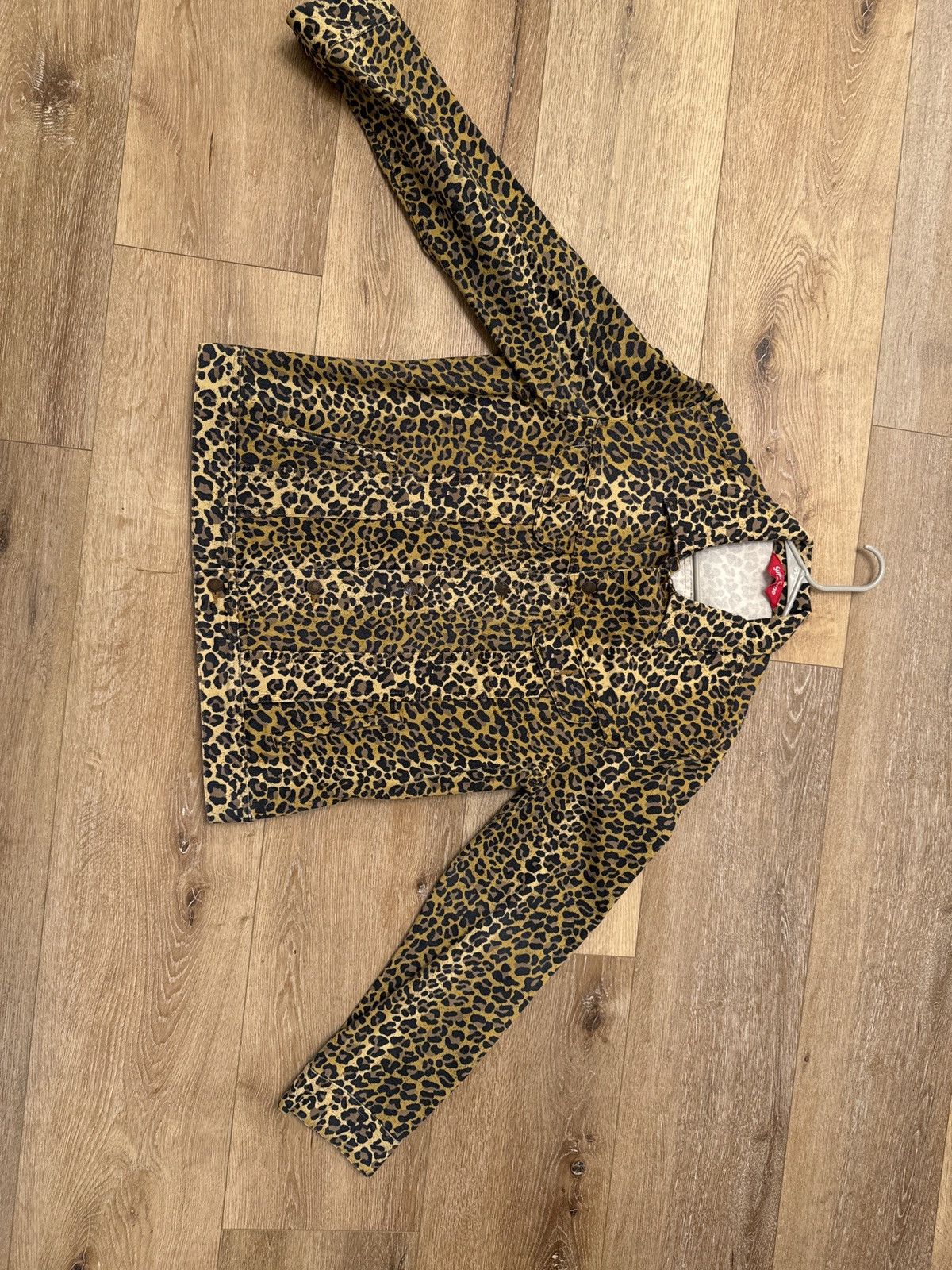ジャケット・アウター supreme Leopard Lined Trench Coat S Leopard Print Trench Coat Women's Mid-Length Jacket Slim