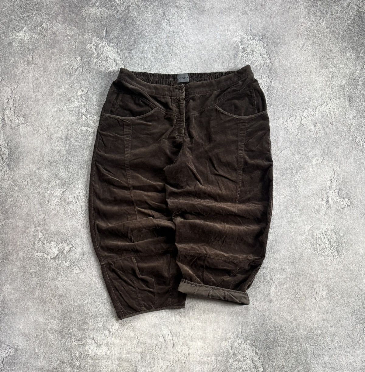 OSKA OSKA 4/size brown corduroy velvet baggy pants trousers chino Size 28" / US 6 / IT 42 - 1 Thumbnail