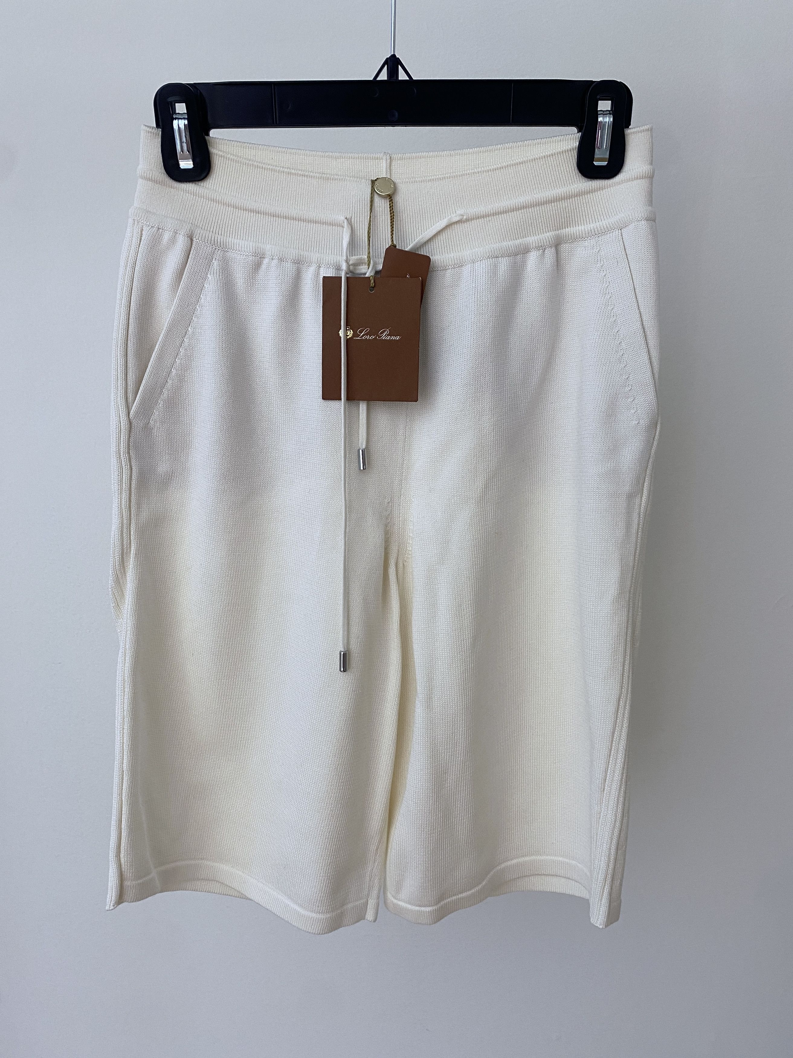 image of Loro Piana Silk / Cotton Shorts in Cream, Women's (Size 27)