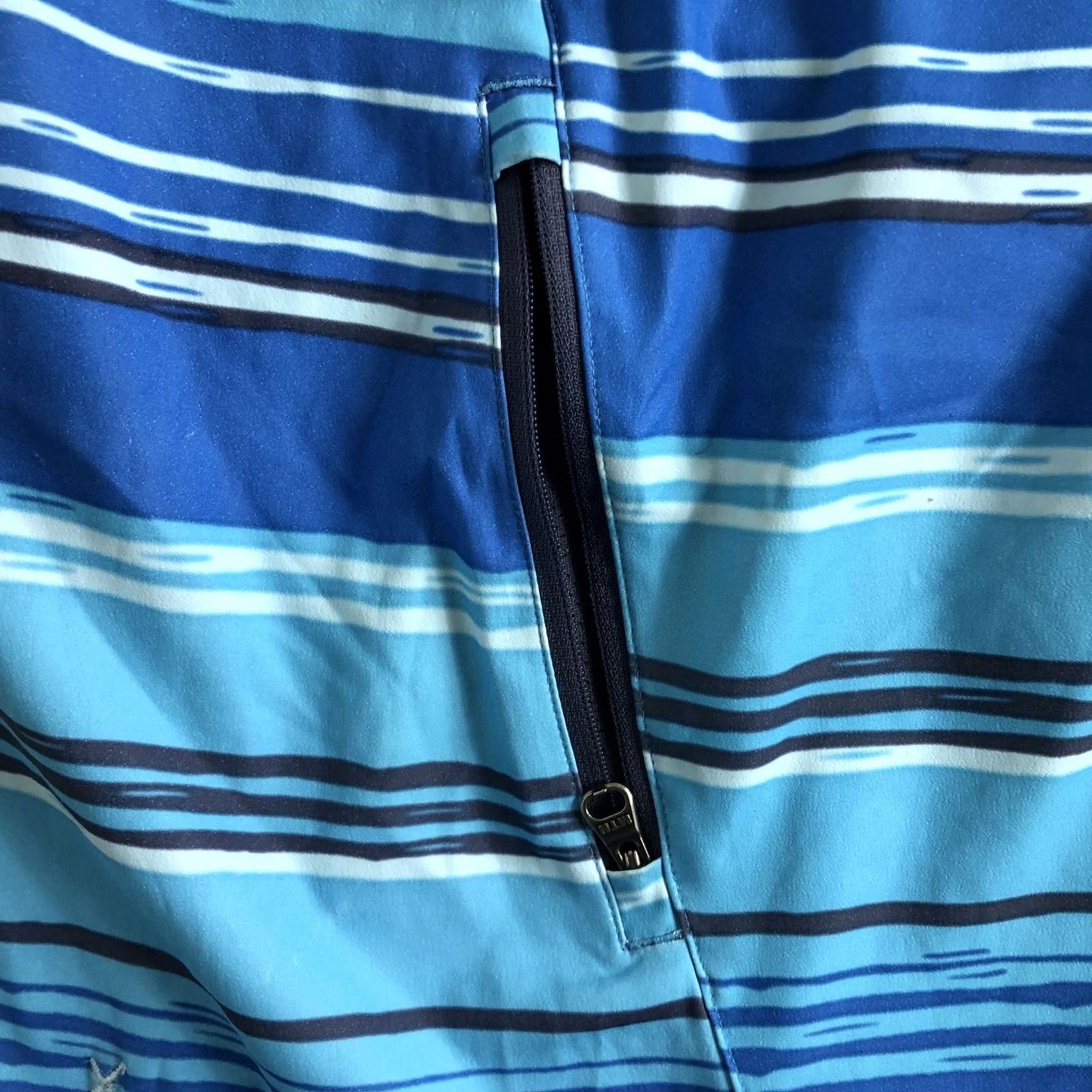 Under Armour Under Armour Men Board Shorts 34 Striped Blue Trunks Active Swimming Beach Pool Ocean Quick Dry Breathable Pockets Lightweight Hook & Loop Fly Size US 34 / EU 50 - 4 Thumbnail
