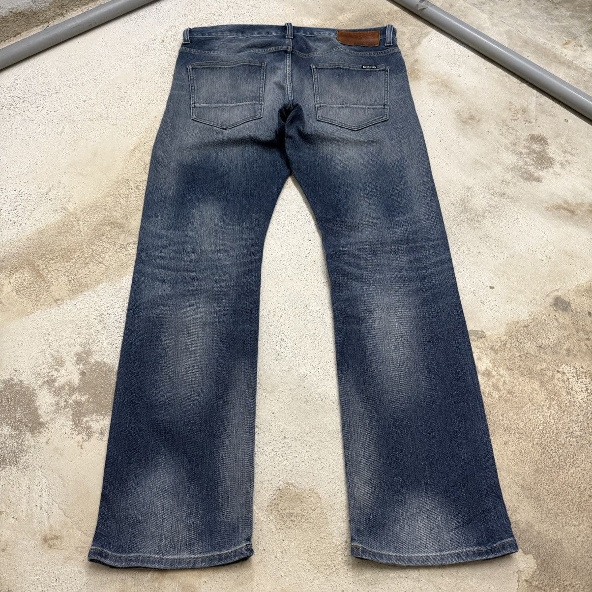 Japanese Brand Back Number Relaxy Distressed Denim Pants Size US 35 - 2 Thumbnail