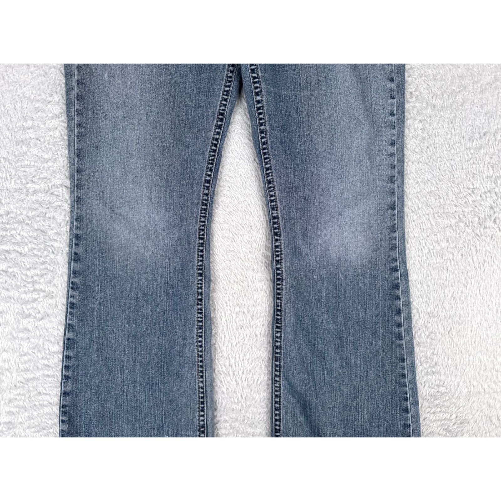 Silver Jeans Co. Silver Jeans Suki Womens Jeans Bootcut 30x29 Blue Denim Distressed Cotton Regular 5-Pocket Pocket Style MId Rise - Silver Jeans Size 30" / US 8 / IT 44 - 3 Thumbnail