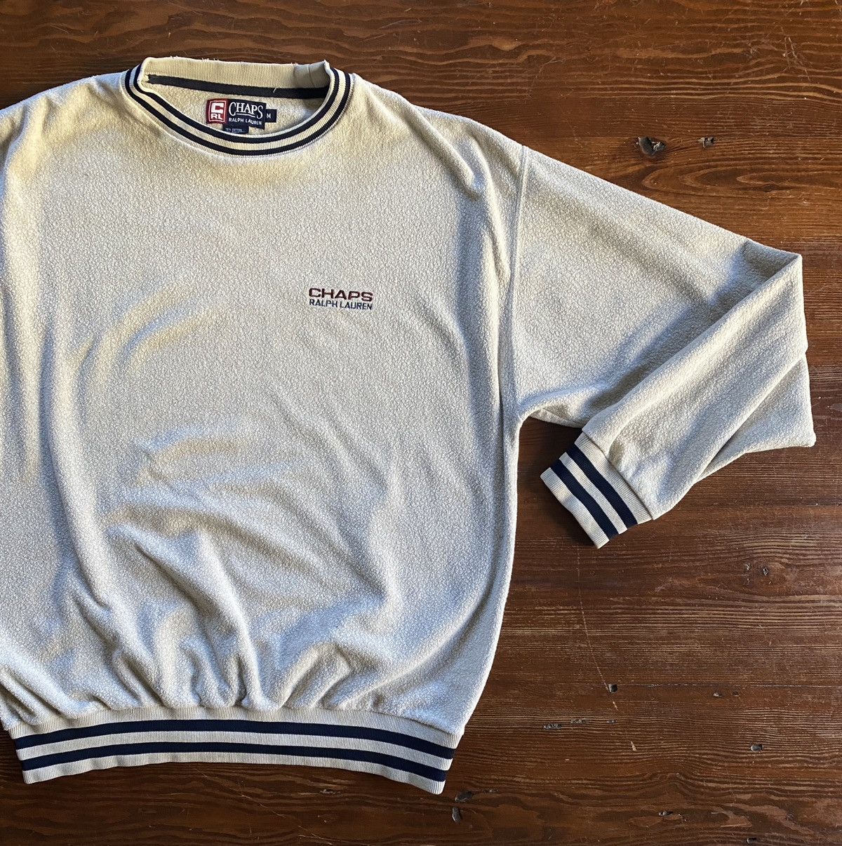 Chaps Ralph Lauren × Vintage Vintage 90’s Chaps Inside Out Style Crewneck Sweatshirt Size US M / EU 48-50 / 2 - 1 Thumbnail