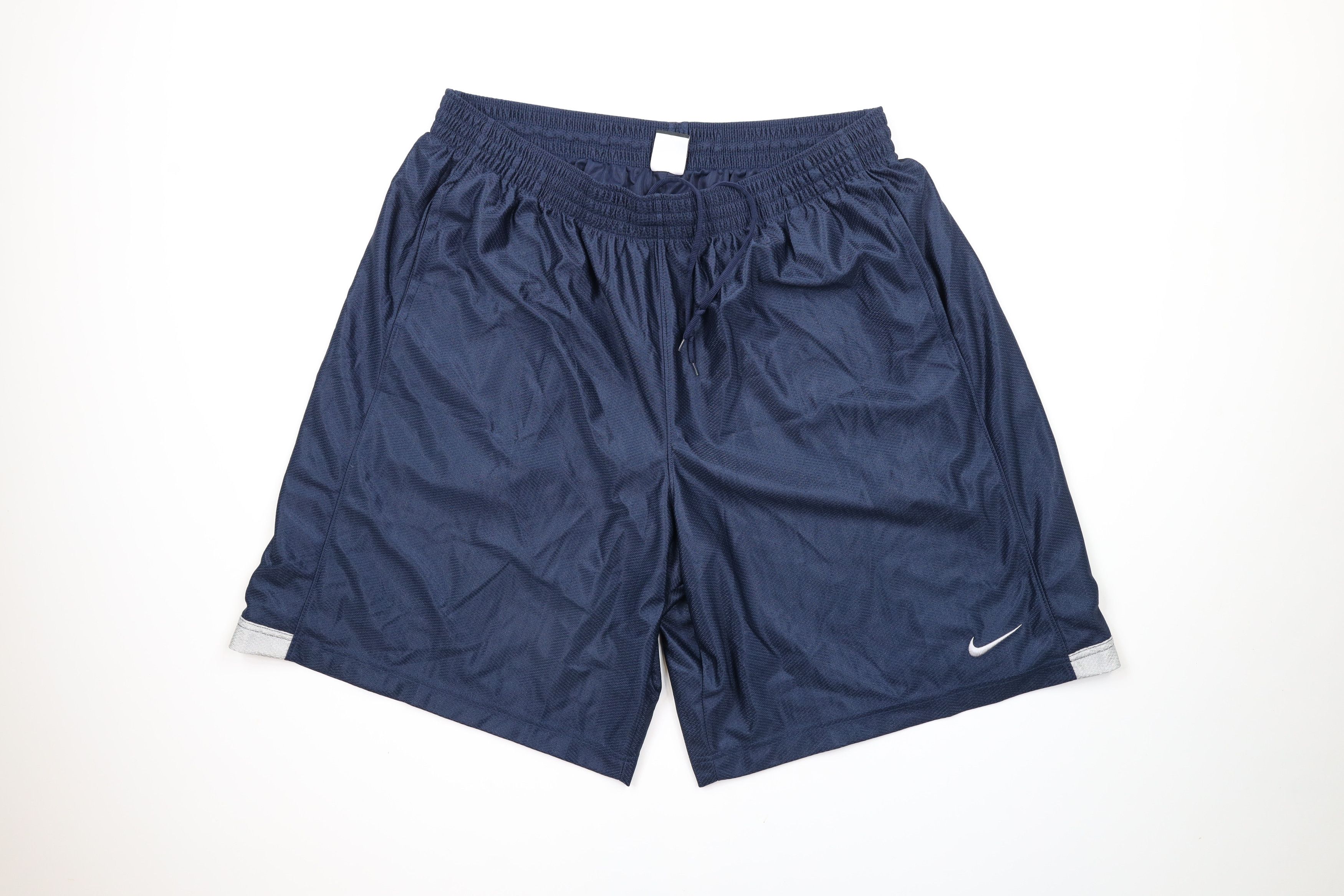 Nike × Vintage Vintage Nike Mini Swoosh Gym Basketball Shorts Navy Blue Size US 40 / EU 56 - 1 Thumbnail