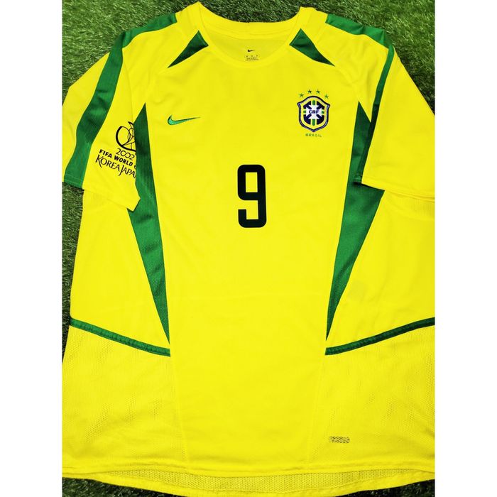 Nike Ronaldo Brazil 2002 WORLD CUP Soccer Home Jersey Shirt M