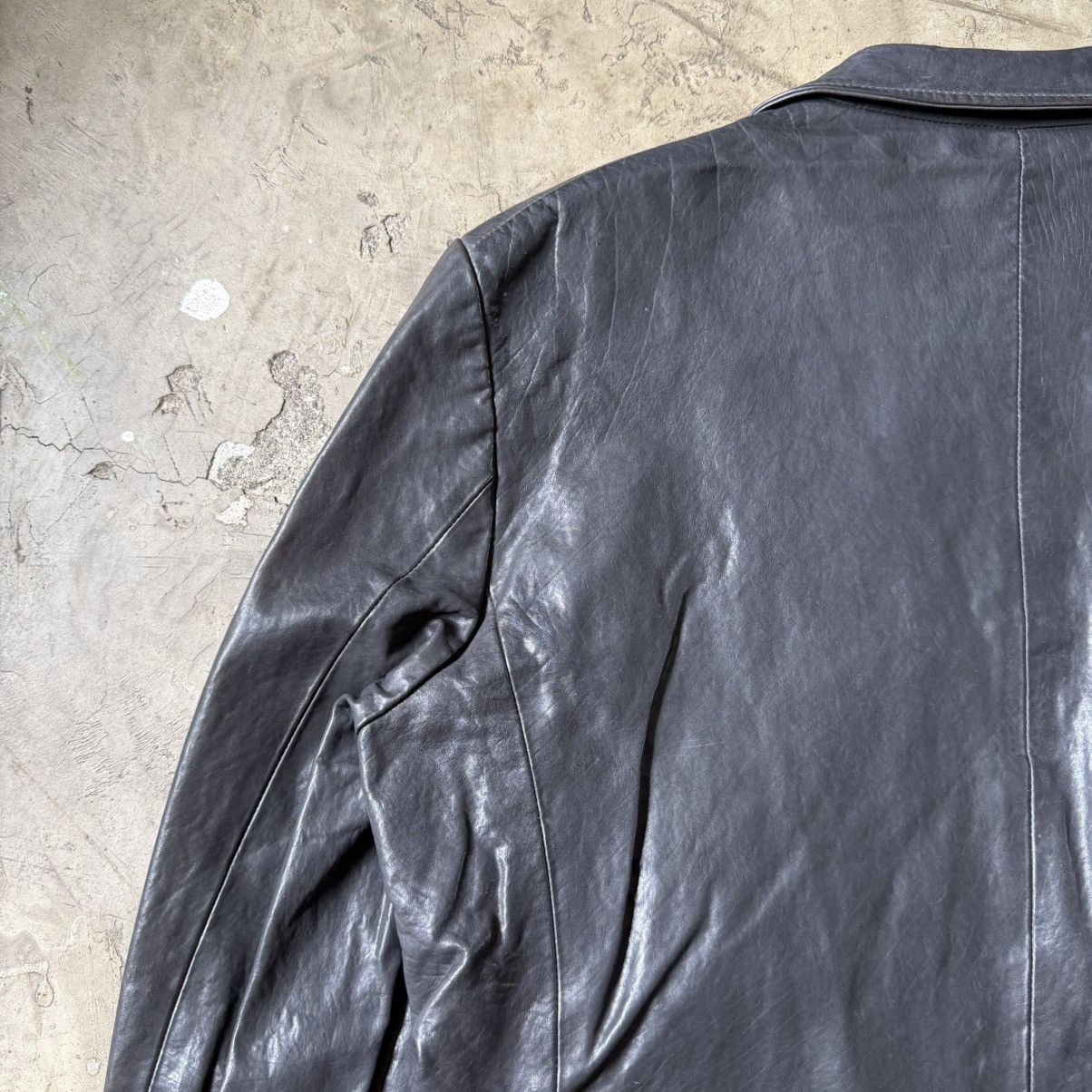 Jil Sander Jil Sander - Raf Simons - Archive Leather 2B Blazer Jacket Size US L / EU 52-54 / 3 - 7 Thumbnail