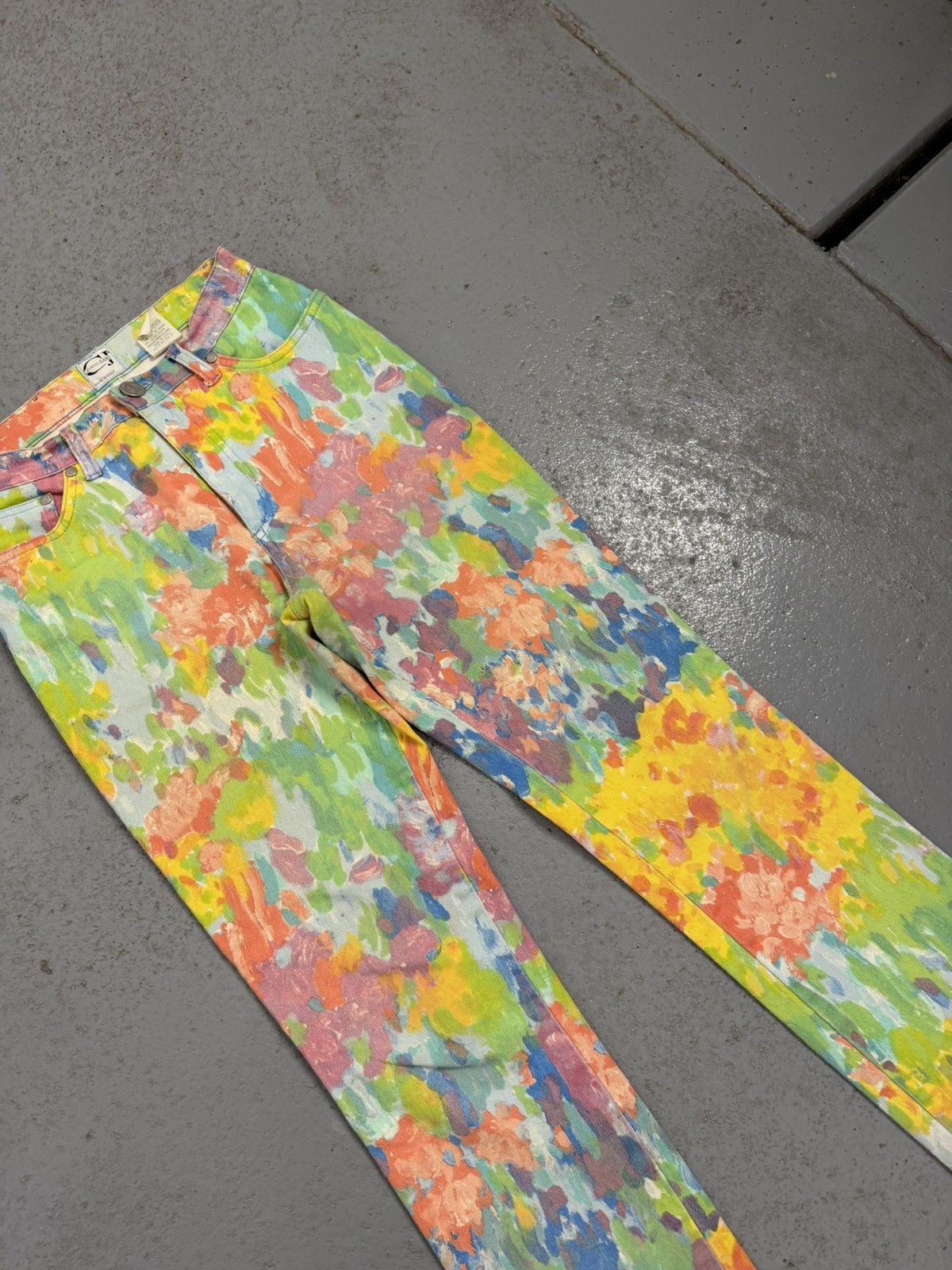 Just Cavalli Vintage Cavalli Jeans Rainbow Overprinted Jeans Size 27" / US 4 / IT 40 - 3 Thumbnail