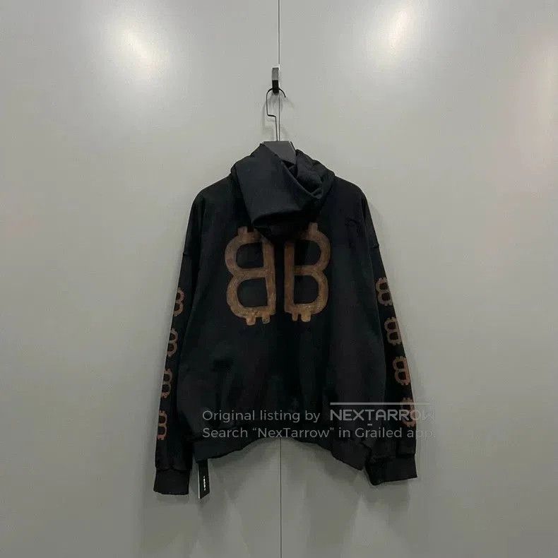 Balenciaga Balenciaga Graffiti BB Distressed Hoodie. Size US M / EU 48-50 / 2 - 3 Thumbnail