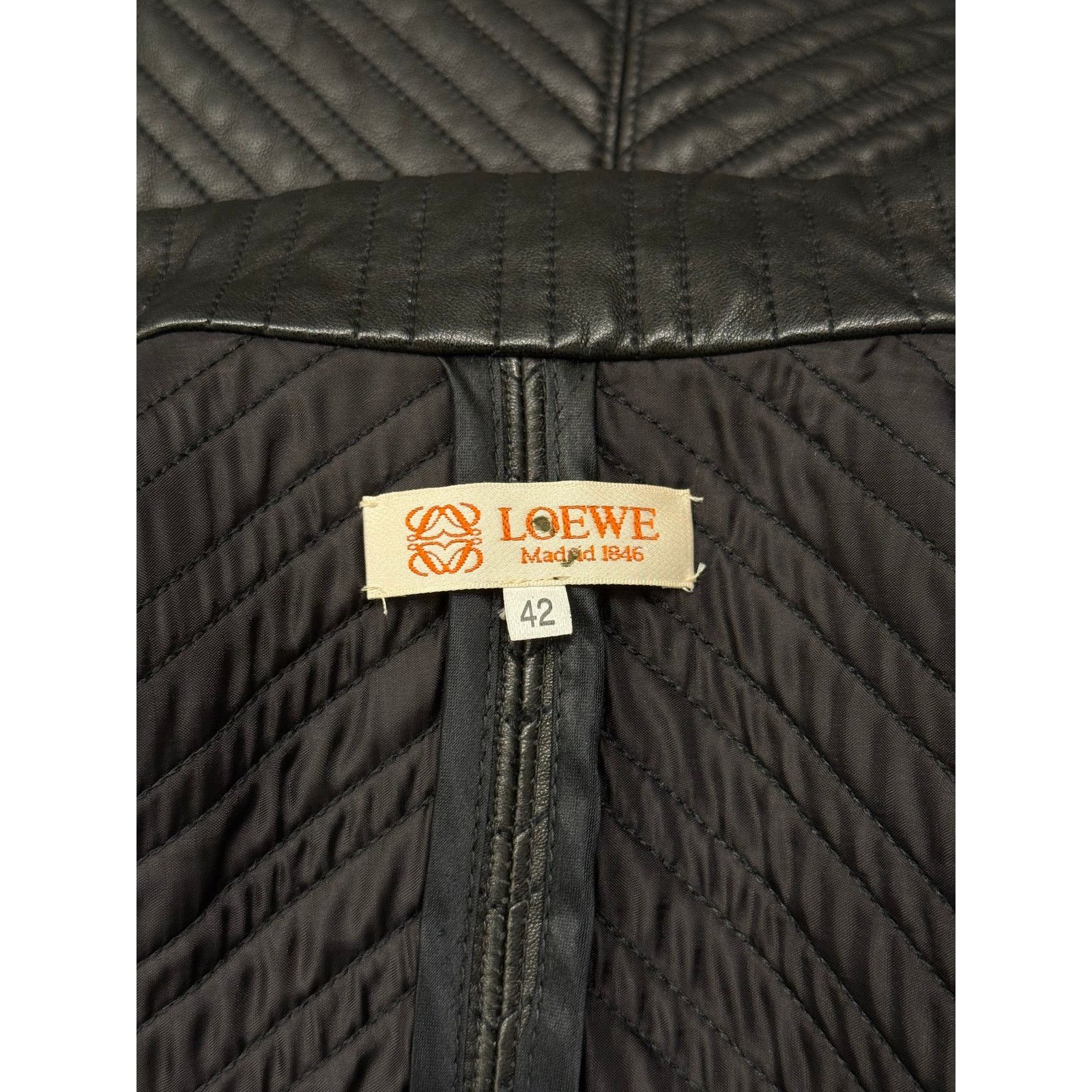 Loewe 1990s Loewe paneled cropped leather jacket Size M / US 6-8 / IT 42-44 - 10 Thumbnail