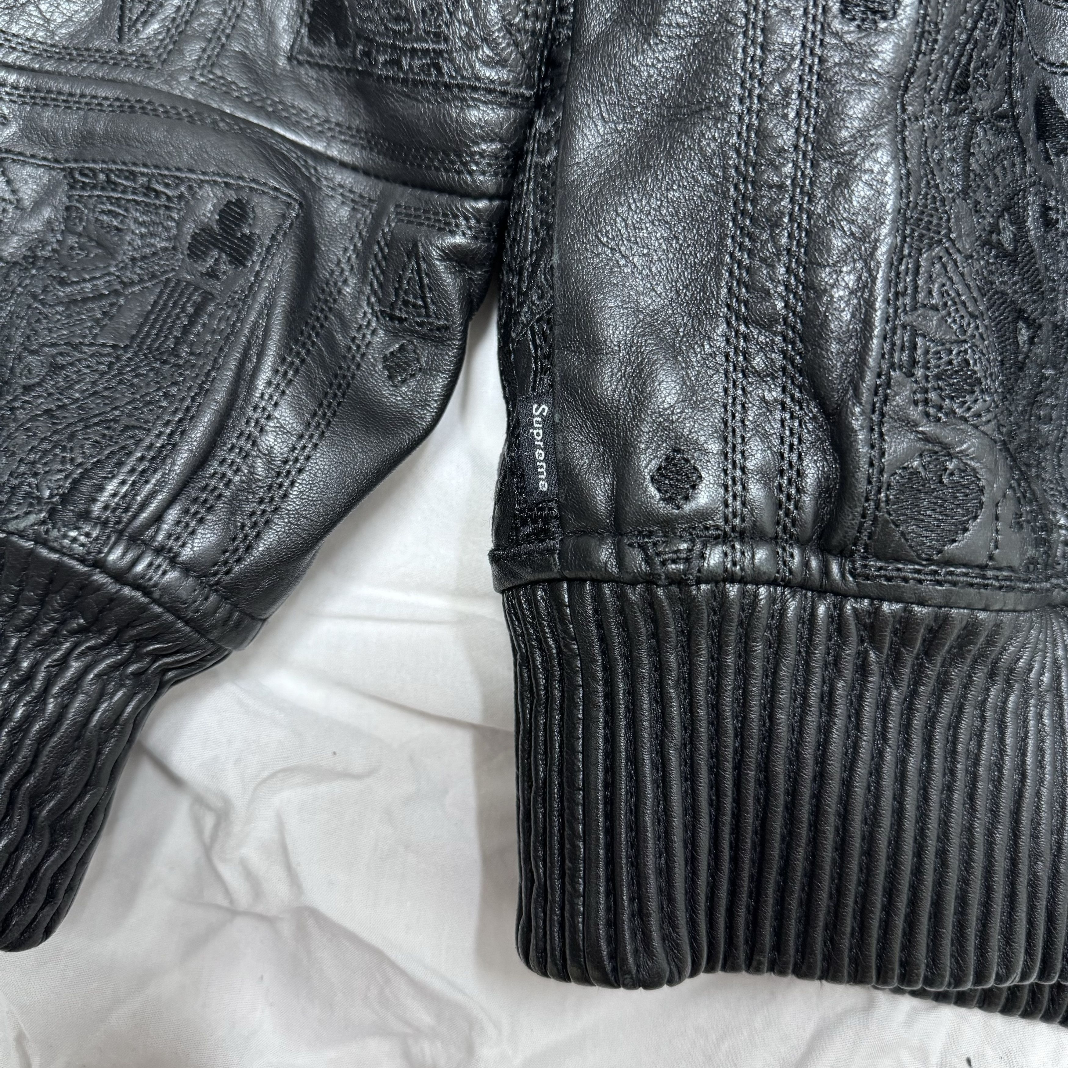 Supreme 16FW Supreme Court Card Hooded Leather Jacket Size US S / EU 44-46 / 1 - 5 Thumbnail