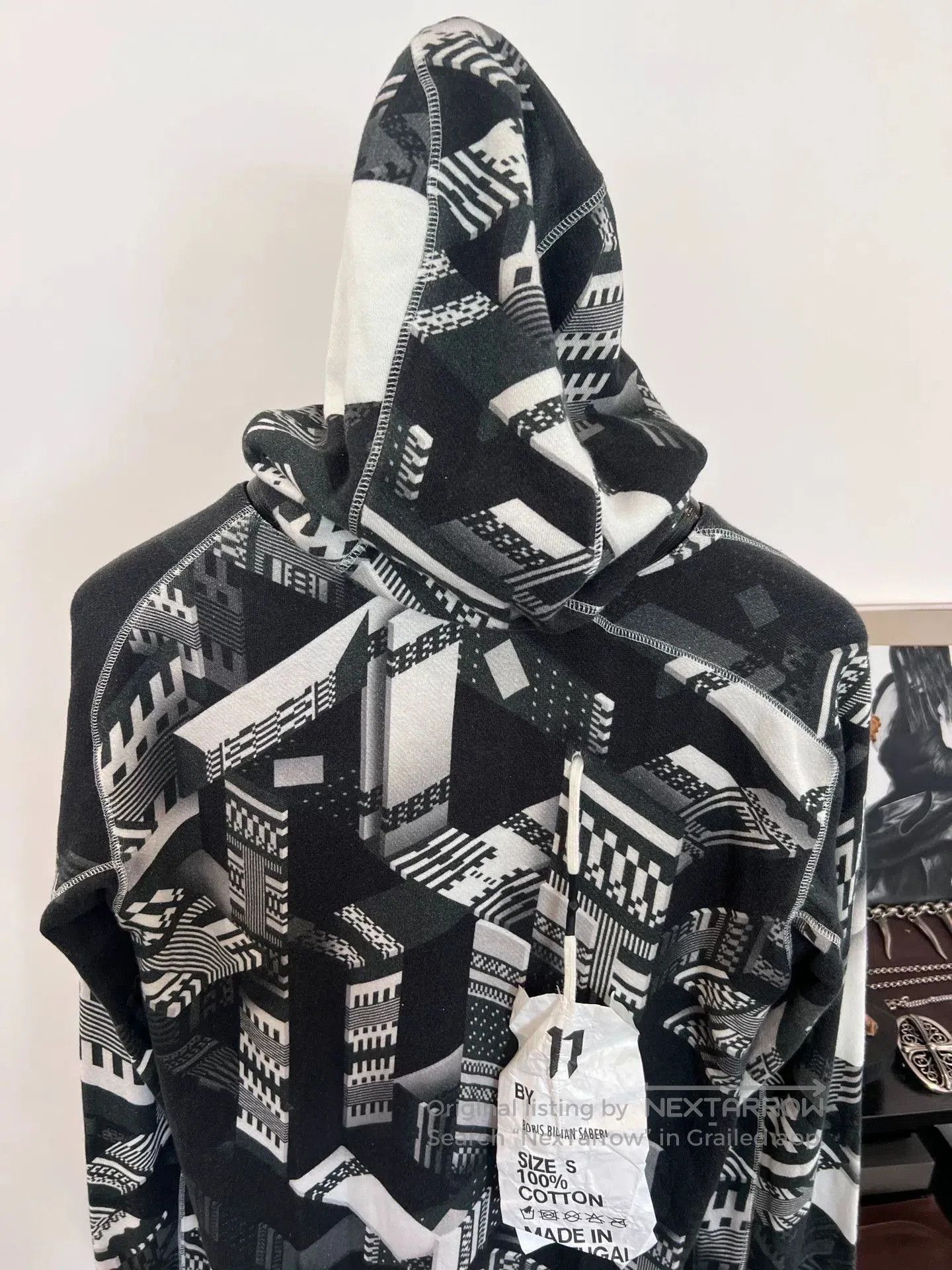 11 By Boris Bidjan Saberi Boris Bidjan Saberi 11by BBS Graphic Print Hoodie. Size US S / EU 44-46 / 1 - 3 Thumbnail
