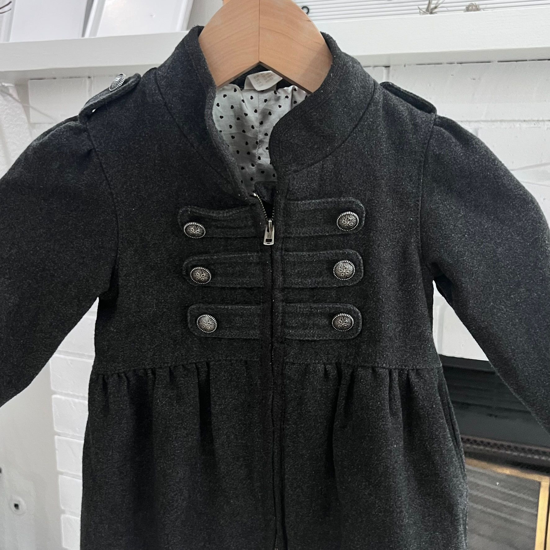H&M H&M Baby Londoneer Royalty Style Military Coat - Grey Size XL / US 12-14 / IT 48-50 - 2 Thumbnail