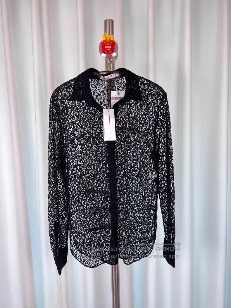 Dior Dior Black lace shirt Size XS / US 0-2 / IT 36-38 - 1 Thumbnail