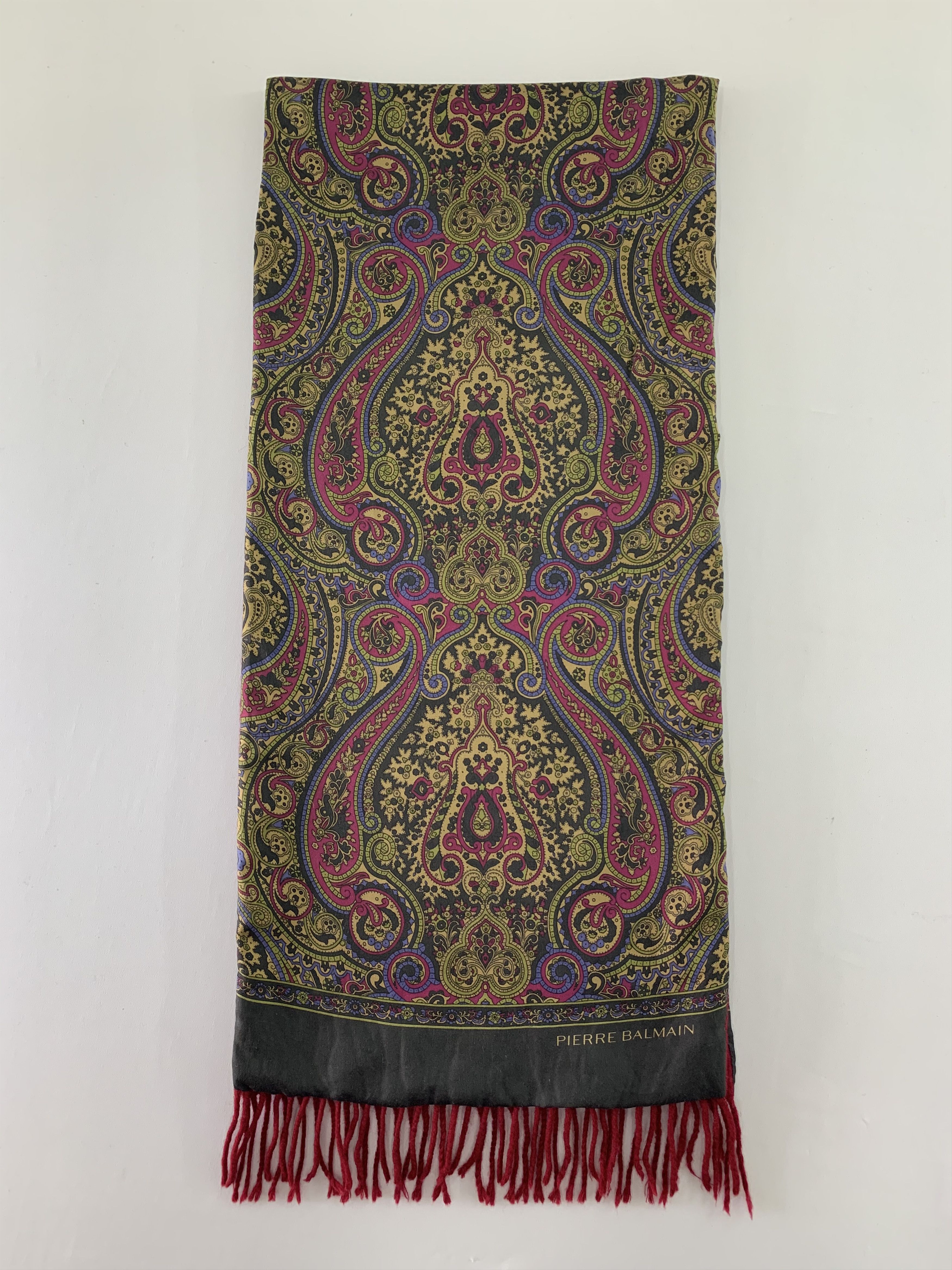 Pierre Balmain Pierre Balmain Scarf Silk Wool Muffler Neck Wrap BL4190 Size ONE SIZE - 2 Thumbnail