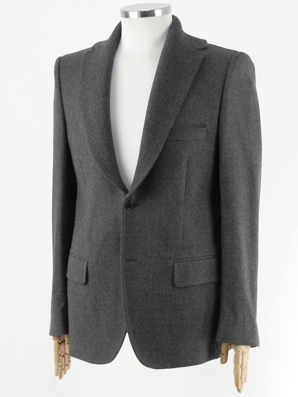 Cortigiani CORTIGIANI Wool gray jacket Size 50R - 2 Thumbnail