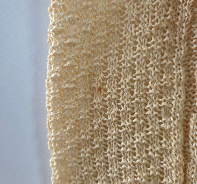 Issey Miyake Issey Miyake Yellow linen knitted cardigan Size M / US 6-8 / IT 42-44 - 4 Thumbnail