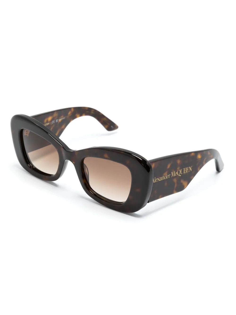 Alexander McQueen ALEXANDER MCQUEEN tortoise oversize cats eye sunglasses Size ONE SIZE - 1 Thumbnail