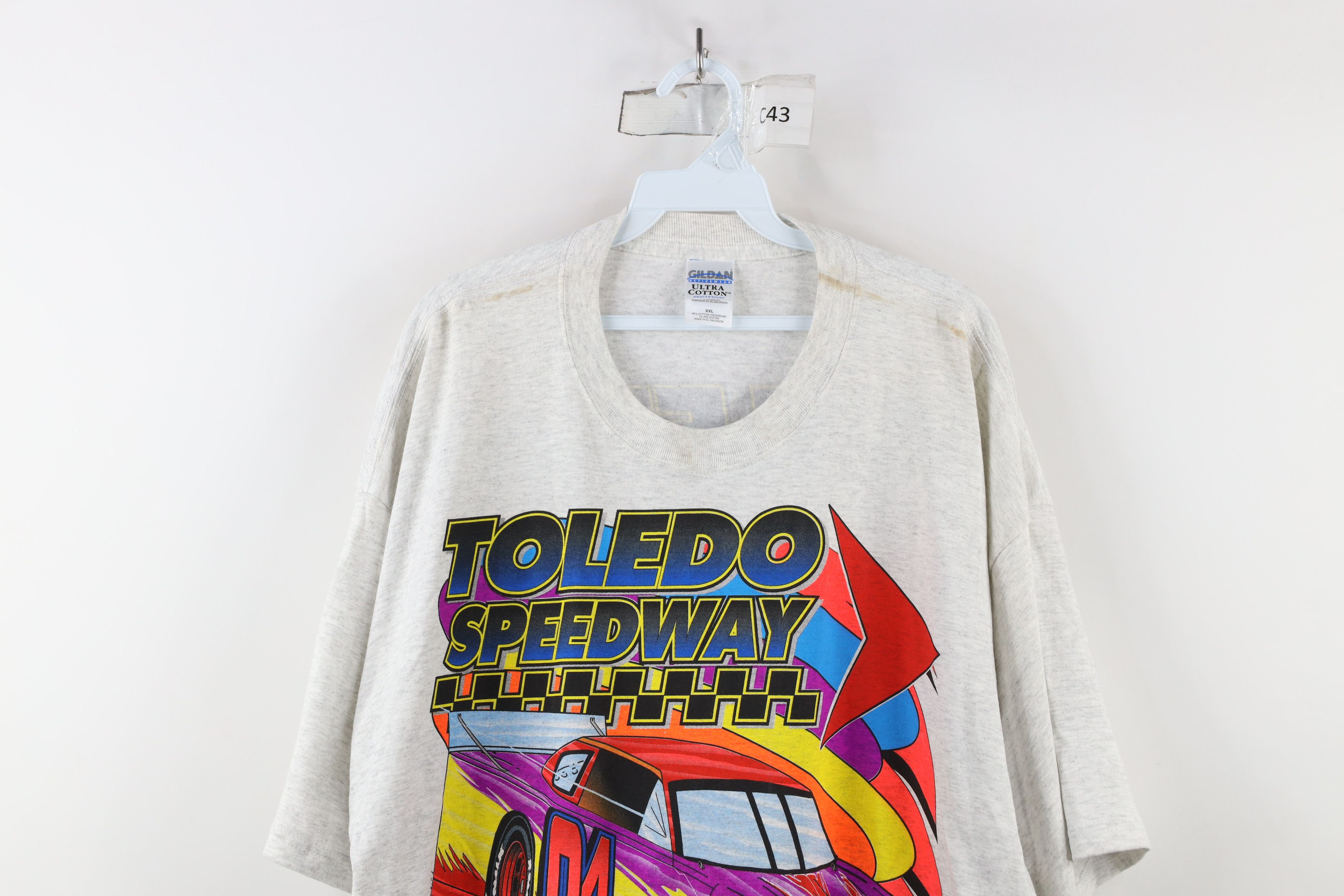 Vintage Vintage 90s All Over Print Toledo Speedway Racing T-Shirt Size US XXL / EU 58 / 5 - 2 Thumbnail