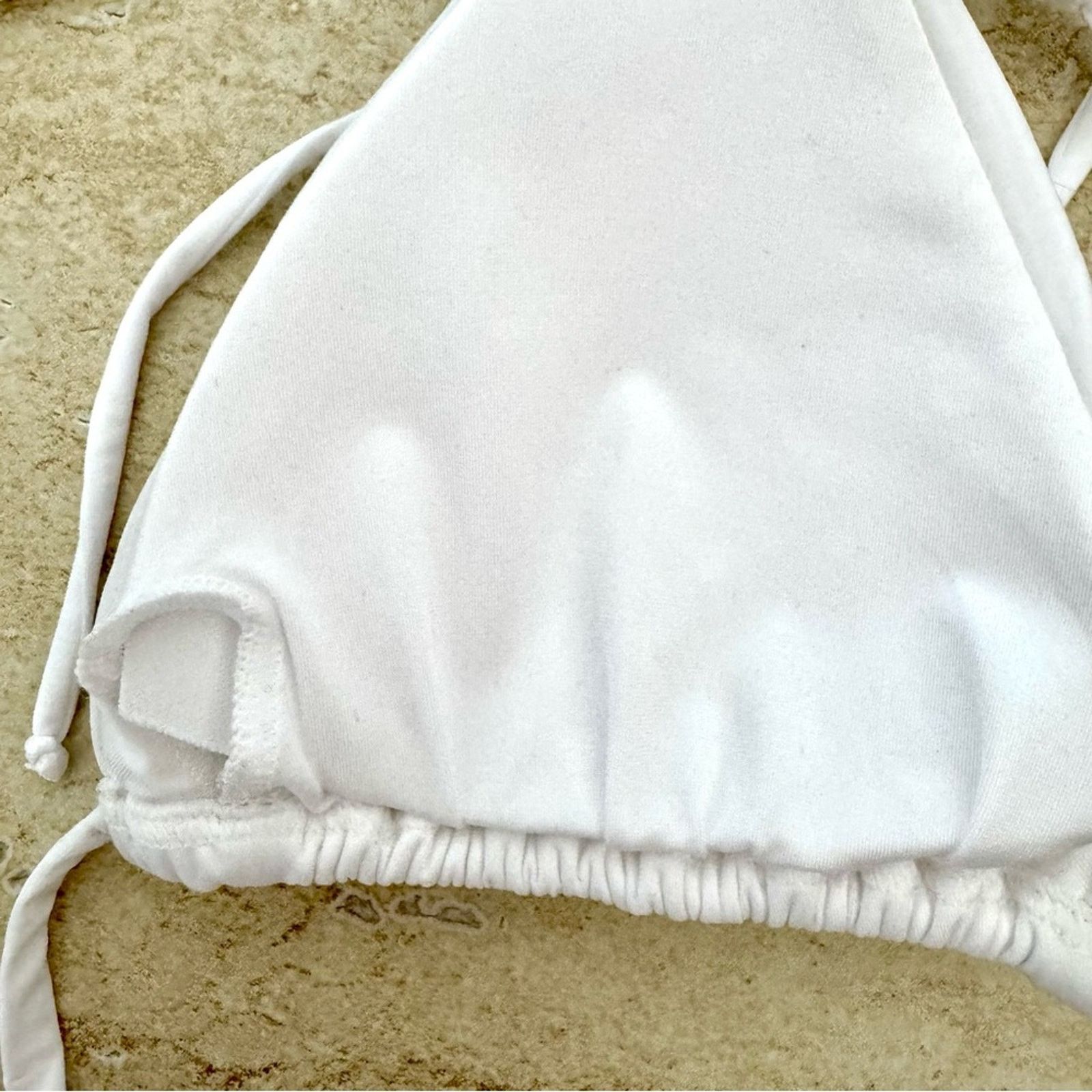 Other NWT Monica Hansen Swim Triangle Top in White Crystals Size M Size M / US 6-8 / IT 42-44 - 7 Thumbnail