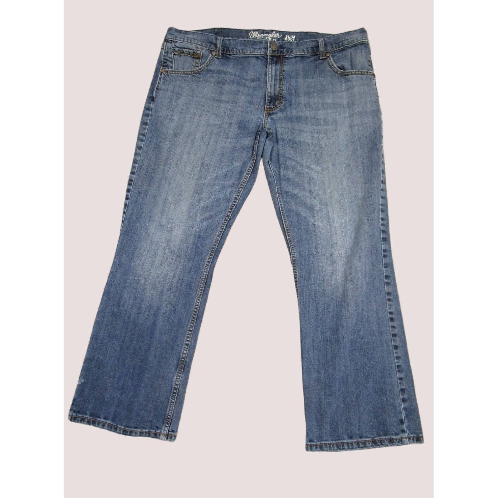 Wrangler Wrangler Retro Jeans Men 38x30 Light Blue Bootcut Slim Fit Denim 5-Pocket Wrangler Retro Jeans Mens Boots Cut Cowboy Hipster Retro Style? Size US 38 / EU 54 - 1 Thumbnail