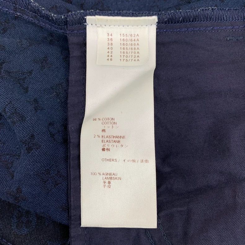 Louis Vuitton Louis Vuitton Navy logo embossed full-print cotton slacks Size US 42 / EU 58 - 7 Thumbnail