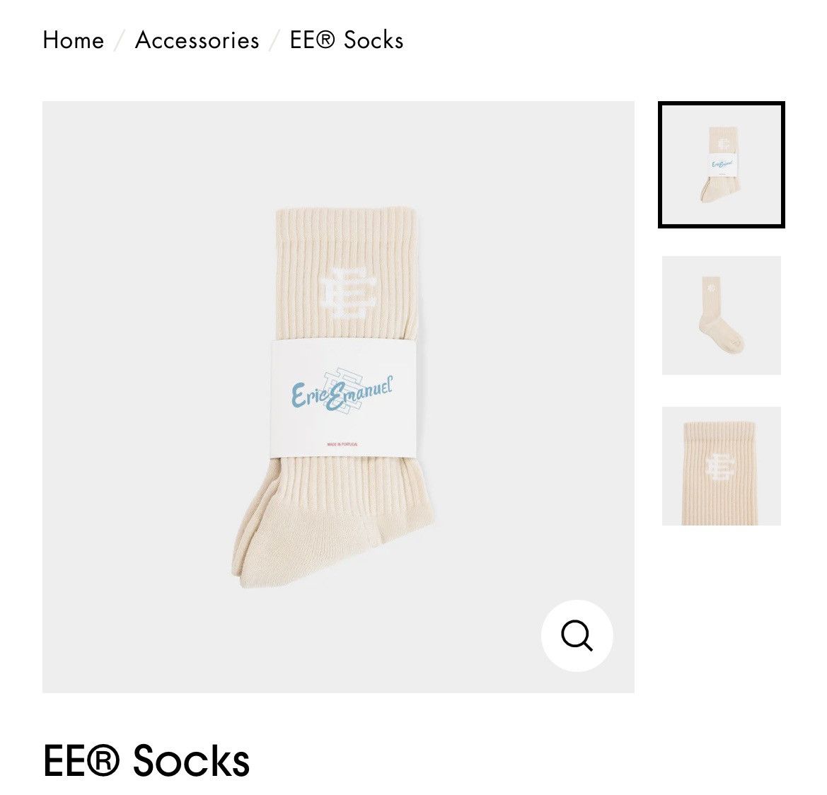 Eric Emanuel EE cream socks