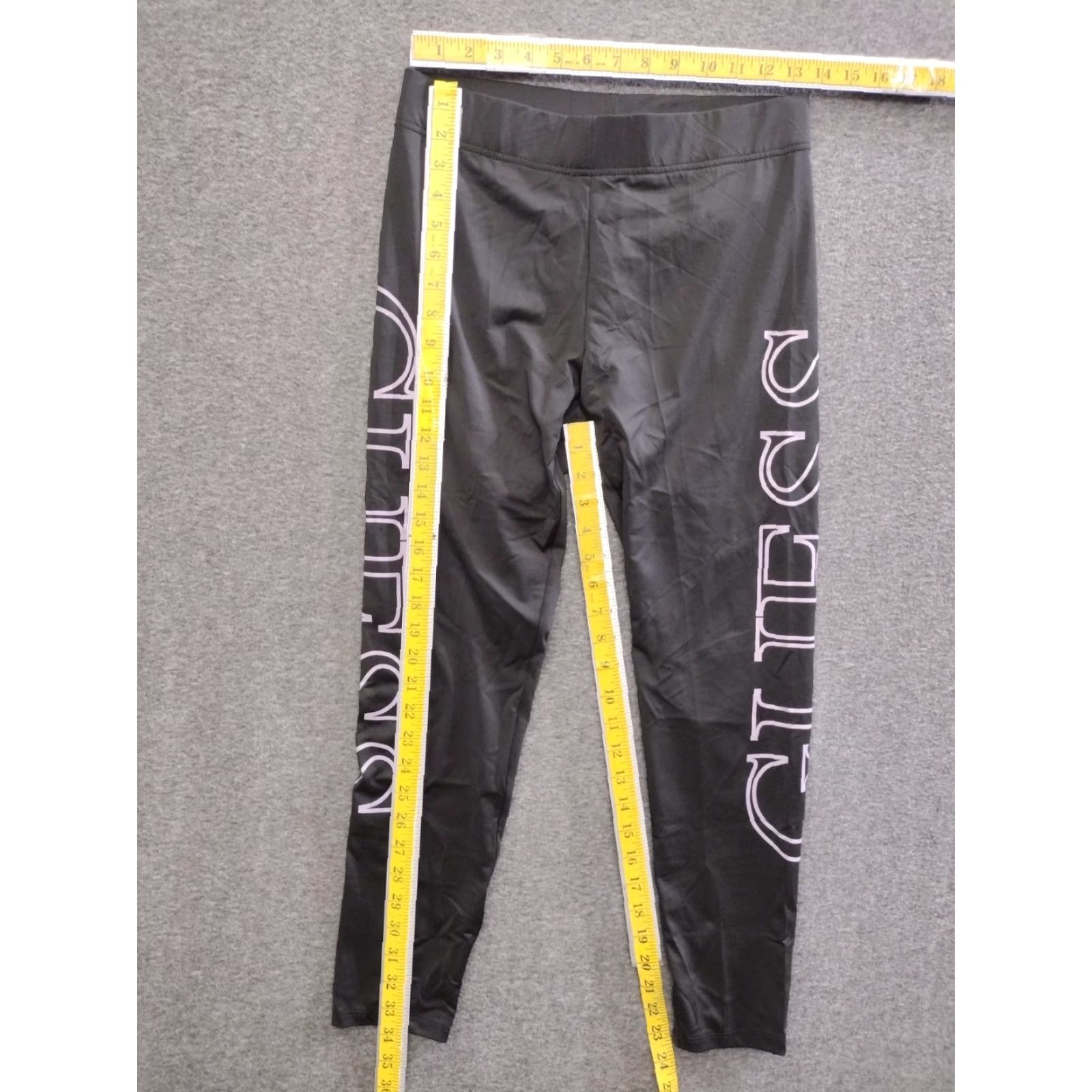 Guess GUESS Black Logo Leggings Activewear Pant Yoga M Women Size 32" / US 10 / IT 46 - 4 Thumbnail